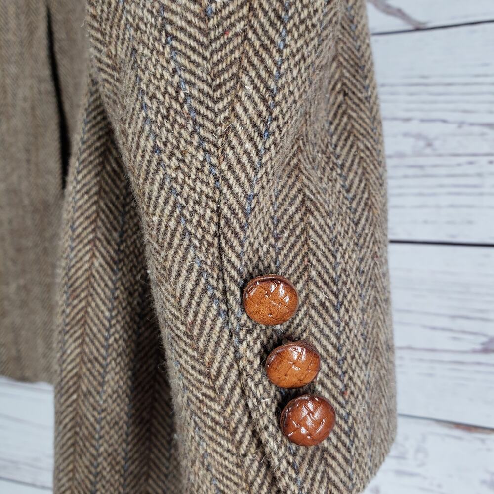 Vintage Panhandle Slim Herringbone Western Elbow Patch Sports Jacket Size 40 - Picture 11 of 14